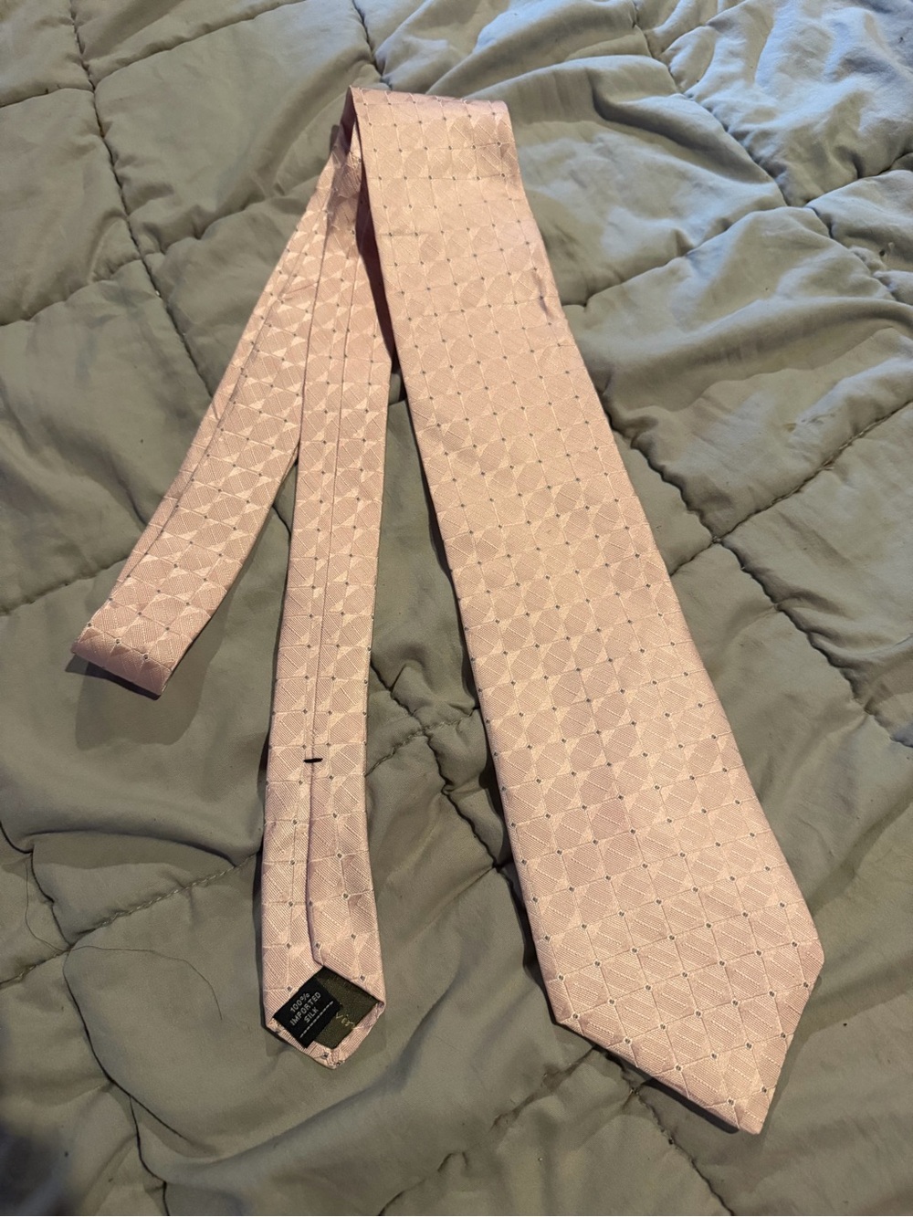 Calvin Klein Pale Pink Geometric Men's Tie
